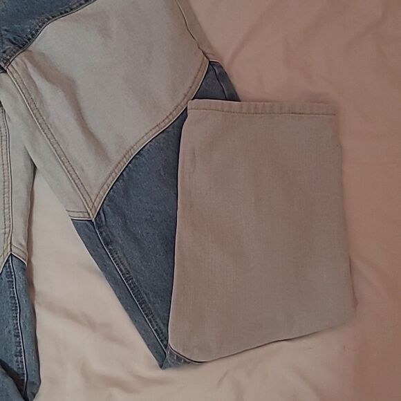 Patchwork high rise jeans size 24x29.5 90s women's retro relaxed straight leg - Picture 3 of 12